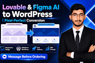 convert lovable ai or figma website to wordpress professionally