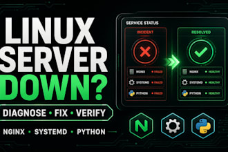 fix linux server nginx systemd python service errors