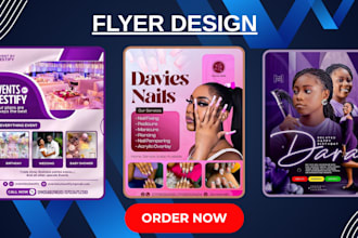 design a flyer for your business, birthday, event, poster