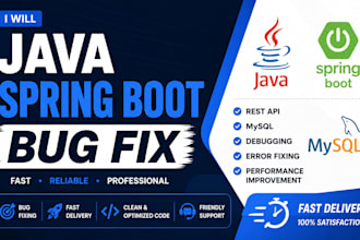fix java spring boot bugs, rest apis and mysql issues