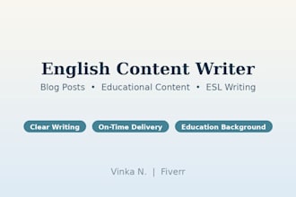 write engaging english blog posts and educational content
