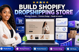 build a shopify dropshipping store with winning products