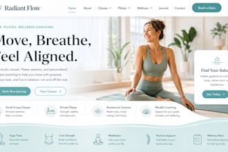 design wix yoga studio website pilates website wellness website