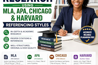 research in apa,mla, harvard and chicago referencing styles