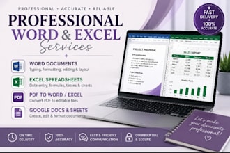 create and edit professional word documents and excel spreadsheets