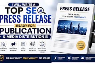 write a top SEO press release ready for publication and media distribution