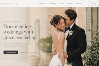 design squarespace wedding photographer portfolio website
