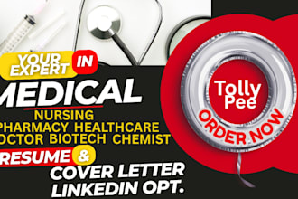 craft ats medical resume for doctors, nurses, healthcare professionals