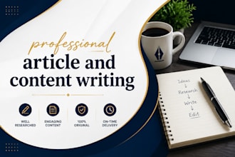 write research based articles and content