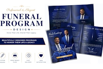 funeral program, obituary program, memorial program, and funeral flyer