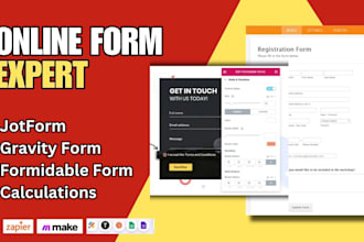 design custom online form using jotform gravity wpforms formidable forms