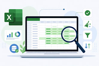 do data entry, data cleaning and excel data formatting