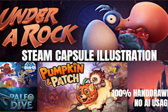 do steam capsule game key art steam page artwork banner 2d game poster cover art