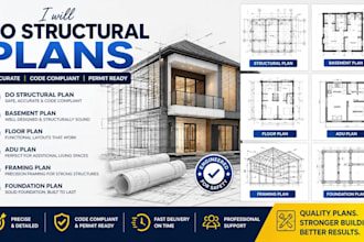 do floor plan, structural plan, texas adu permit plans and garage conversion