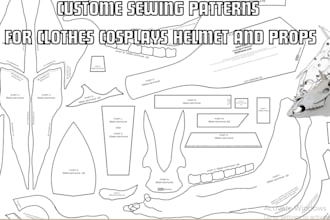 do custom sewing patterns for clothes cosplays eva foam armor props pepakura