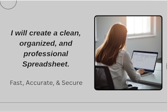create a clean, organized and professional spreadsheet