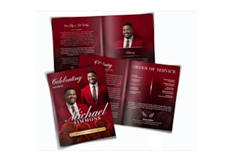 funeral program, obituary program, memorial program,funeral flyer