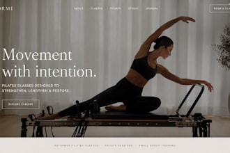 build squarespace pilates studio website yoga studio website class booking