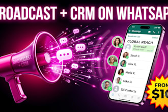 build whatsapp ai CRM chatbot with broadcast messaging for marketing campaigns