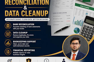 do bank reconciliation and excel data cleanup bookkeeping