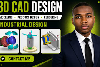 do 3d modeling product cad design, stl, mechanical design and technical drawings