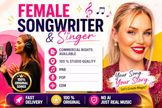 be your professional female rnb singer and songwriter