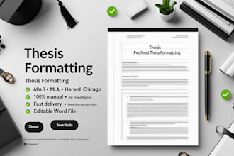 professionally format your thesis in ms word with apa 7