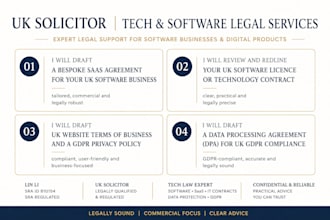 draft a solicitor grade UK saas agreement, terms to protect your business