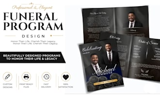 funeral program, obituary program, memorial program, and funeral flyer