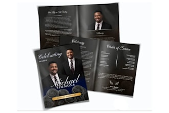 funeral program, obituary program, memorial program, and funeral flyer
