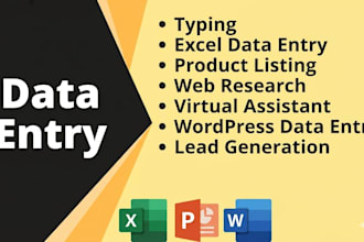 be your professional data entry and virtual assistant specialist