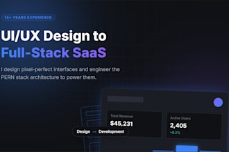 design develop a senior UI UX and full stack architecture for your app or saas