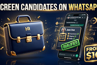 develop whatsapp ai recruitment chatbot for job applications and candidate scree