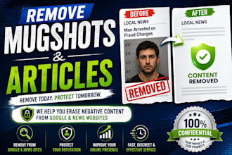 remove mugshot,delete negative articles,bad news unwanted url from google search