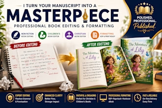 do non fiction book editing, children book christian book editor and formatting