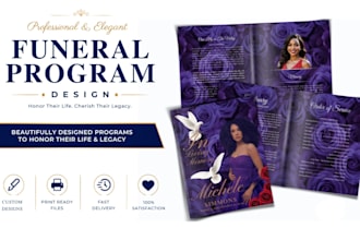 funeral program, obituary program, memorial program, and funeral flyer