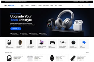 build shopify electronics store gadgets website and tech accessories brand store