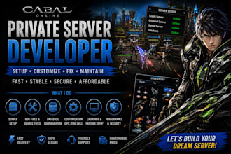 develop, setup, customize and fix your cabal online private server