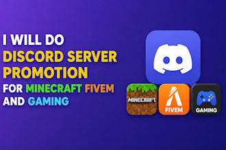 do discord server promotion for minecraft fivem and gaming