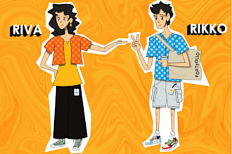 design mascot characters illustrations in coreldraw