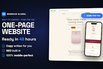 build a functional and designed one page website