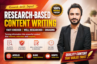 do deep research and write fact based engaging content