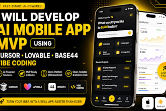 develop ai mobile app mvp using cursor lovable base44 vibe coding
