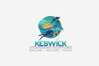design excellent underwater adventures logo