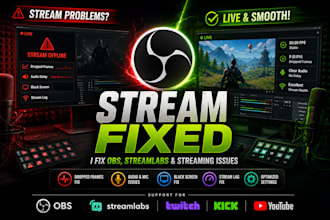 fix obs, streamlabs, twitch, kick, and youtube streaming issues