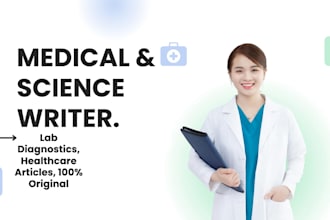 write medical, health, and laboratory science articles