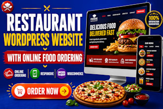 create a restaurant wordpress website with online food ordering