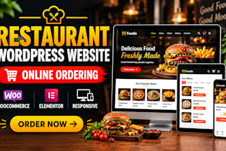 create restaurant wordpress website with online ordering