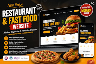 design and develop a restaurant, fast food wordpress website