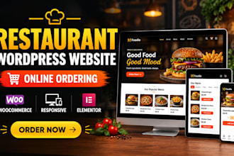 create restaurant wordpress website with online ordering